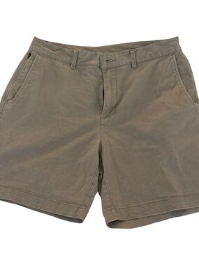 Men's khaki free fly stretch shorts